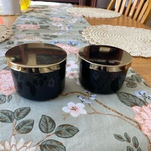 Z Gallerie Black and Gold Ceramic Jars